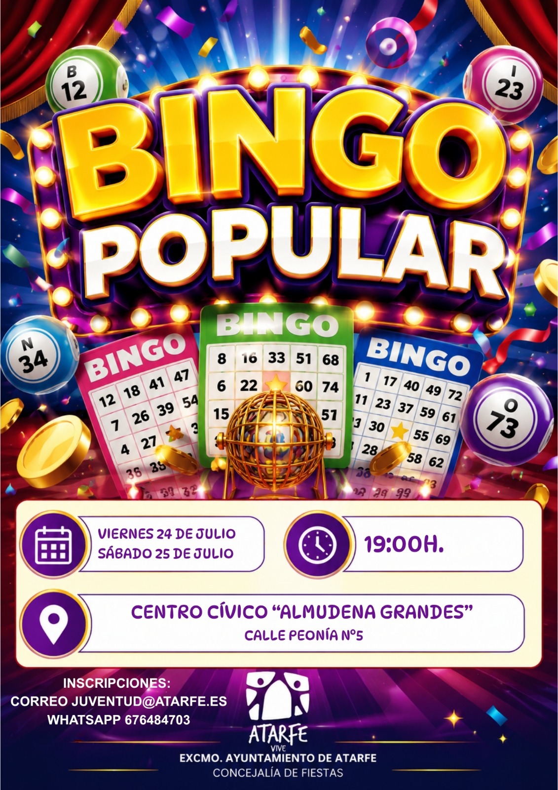 Vuelve el Bingo más esperado de las Fiestas de Atarfe