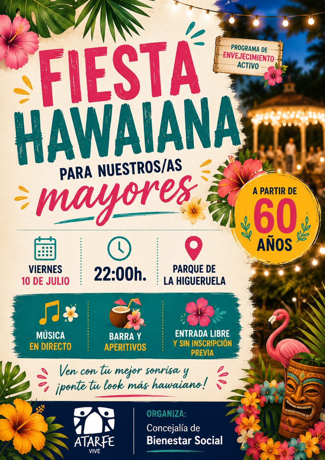 Fiesta Hawaiana para nuestros/as Mayores Fiesta Hawaiana para nuestros/as Mayores