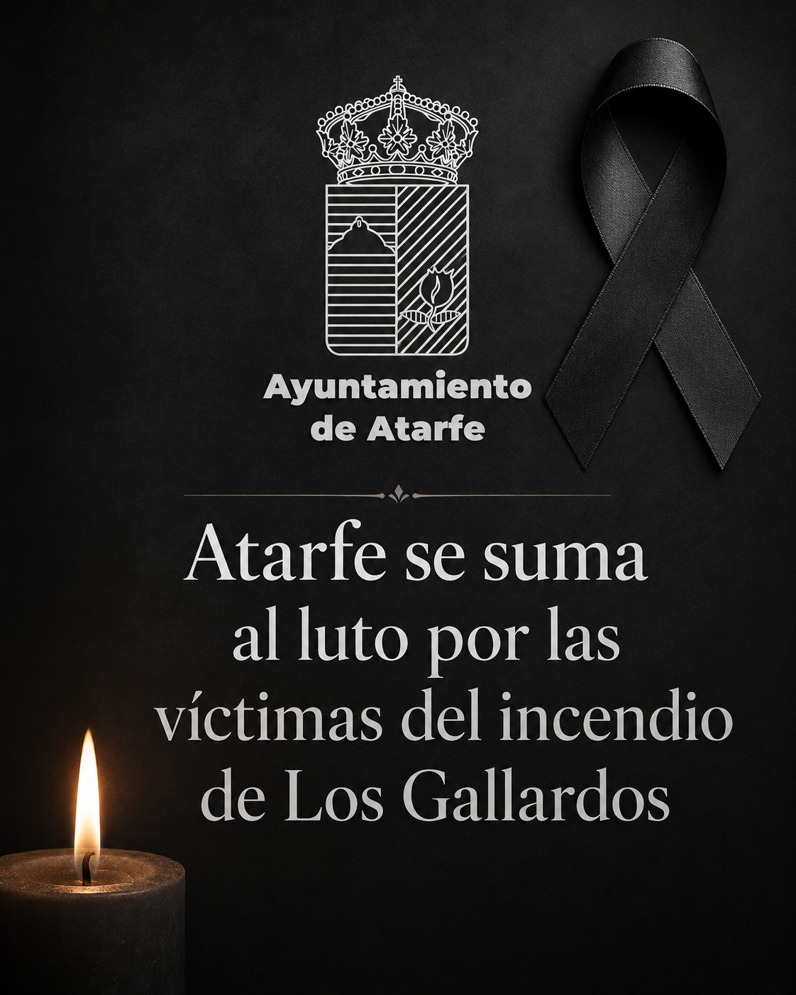 Atarfe se suma al luto por las víctimas del incendio de Los Gallardos Atarfe se suma al luto por las víctimas del incendio de Los Gallardos