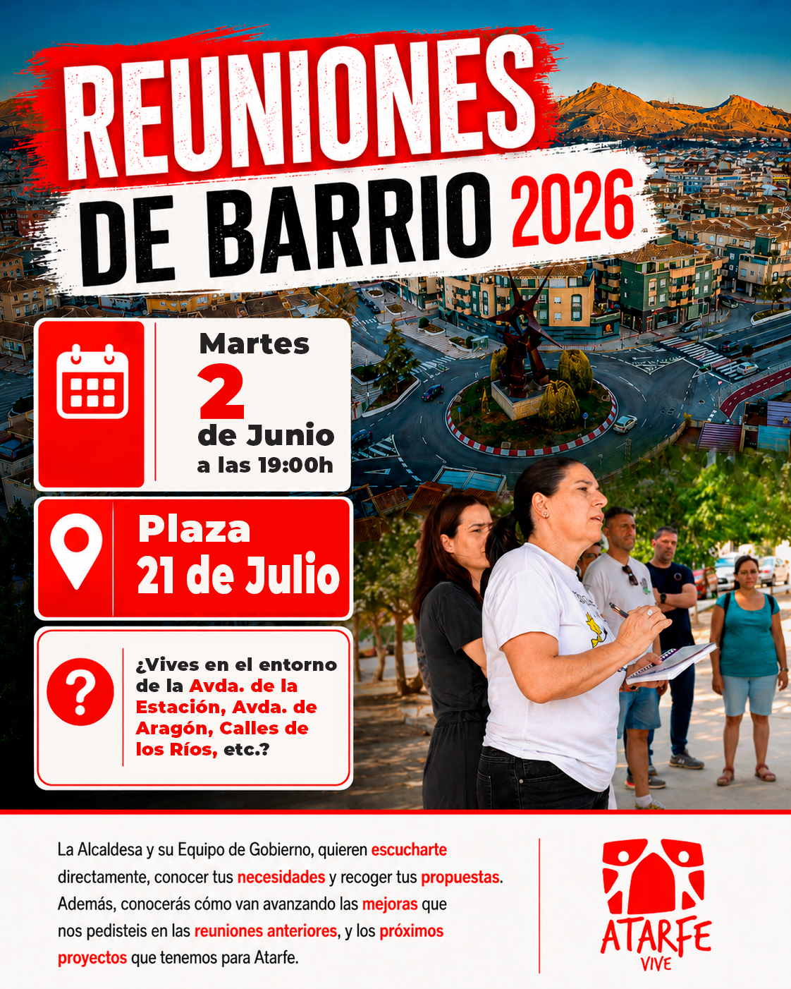 ¡Esta tarde! Pon voz a tu barrio