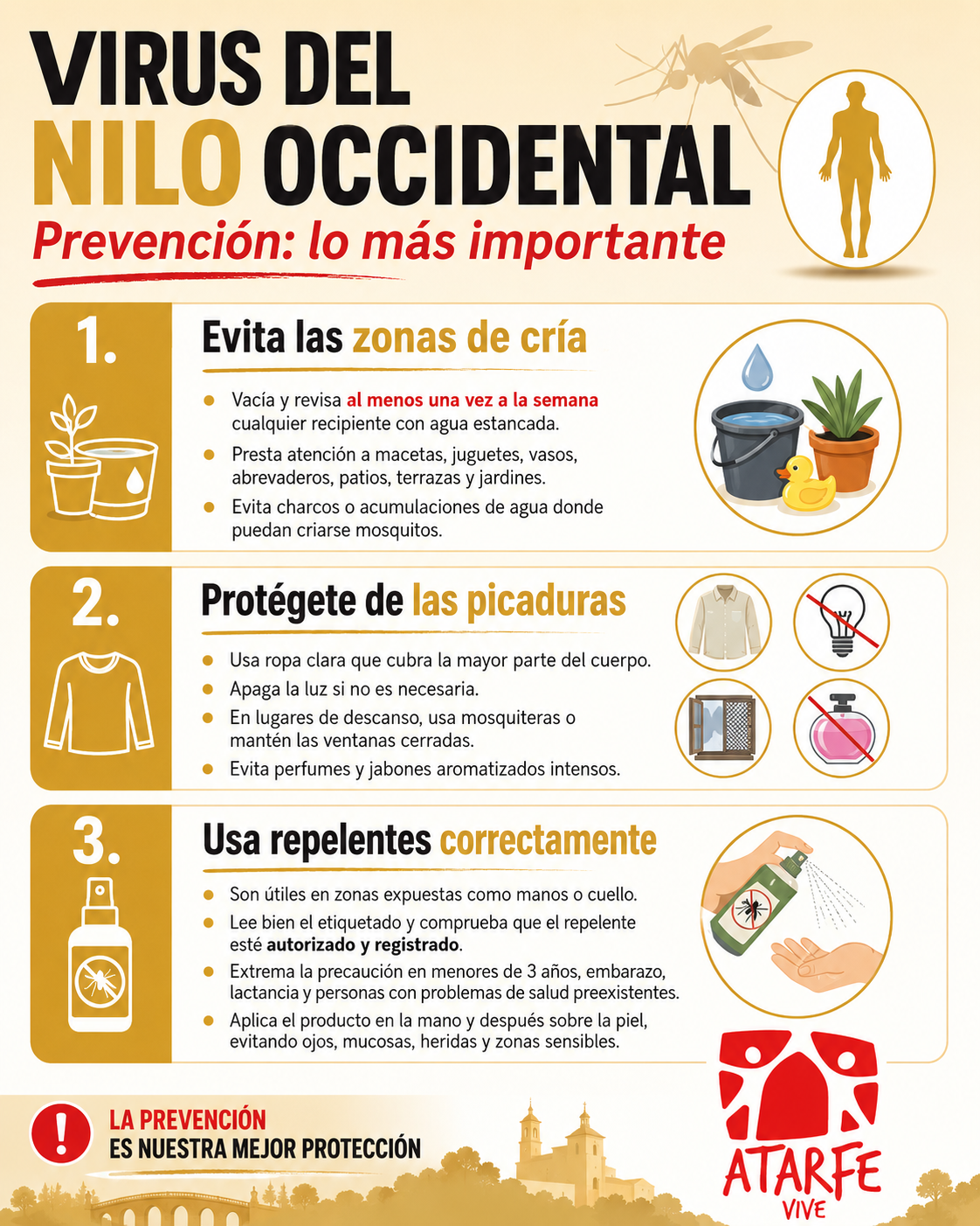 Virus del Nilo Occidental: prevenir es proteger